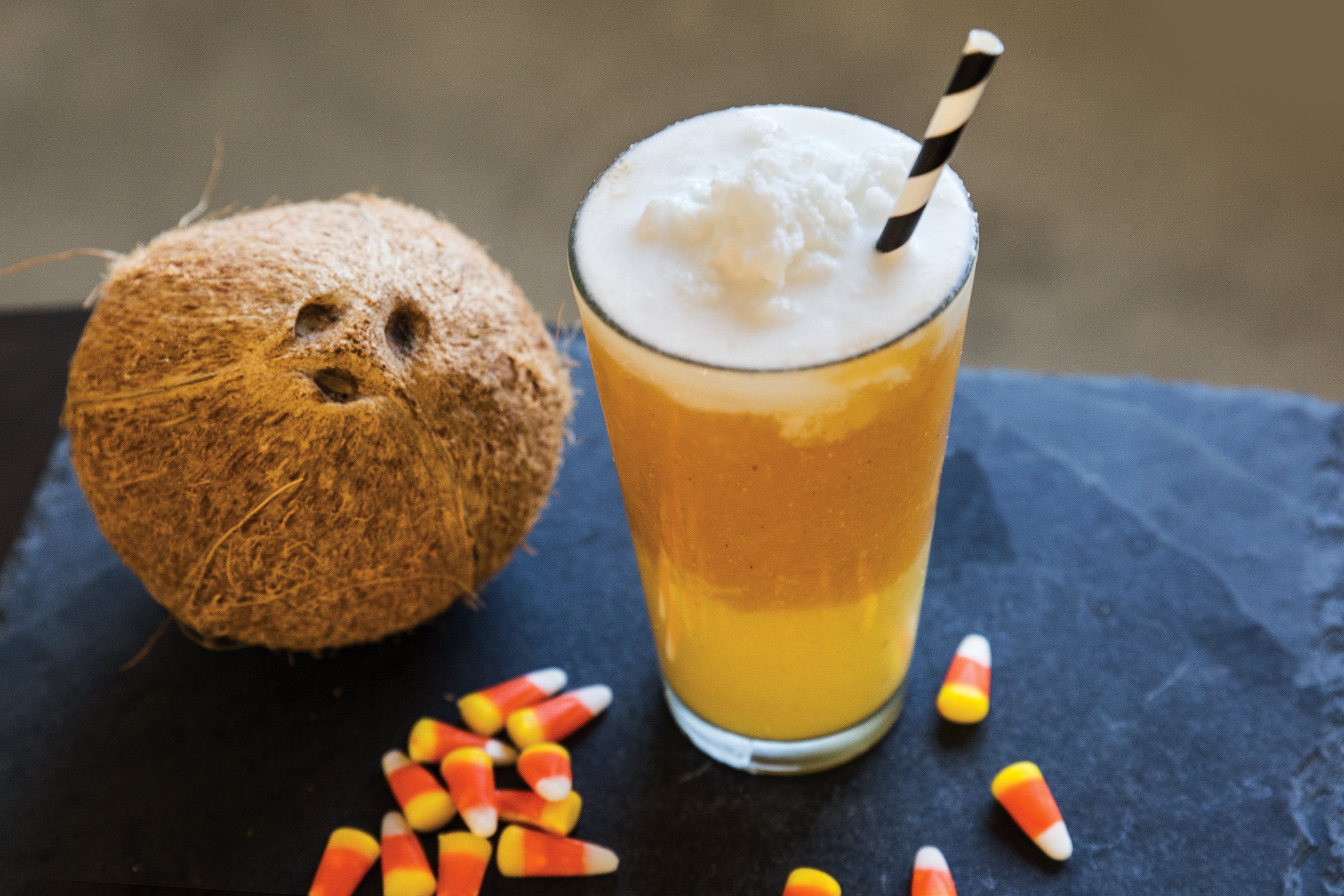 Tropical Candy Corn Smoothie Tropical Candy Corn Smoothie