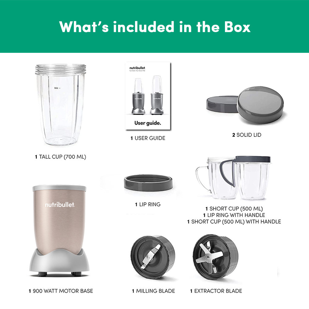 Renewed-NutriBullet Pro 900 Blender / Mixer / Smoothie Maker