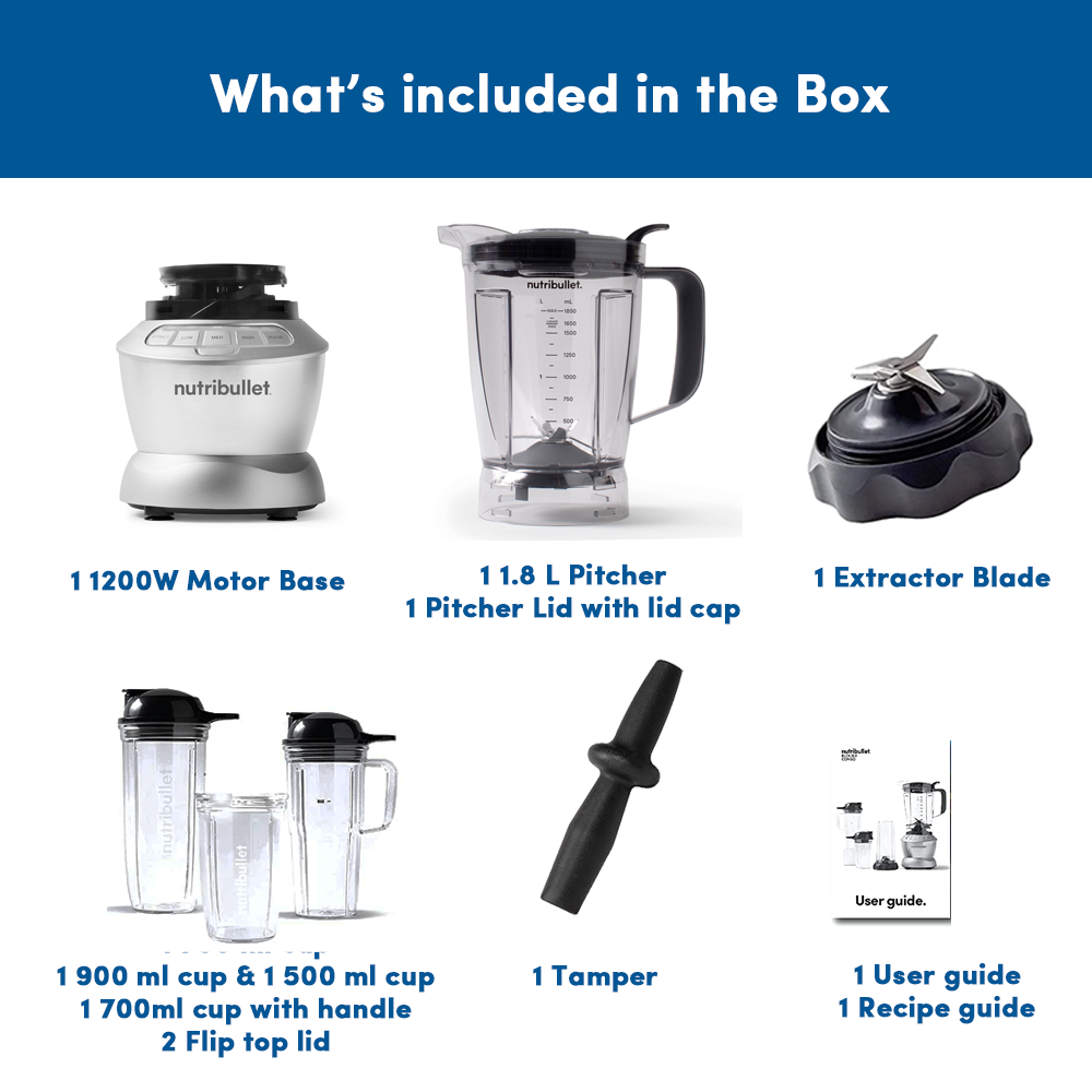 Renewed NutriBullet Blender Combo 1200 Blender Mixer Smoothie