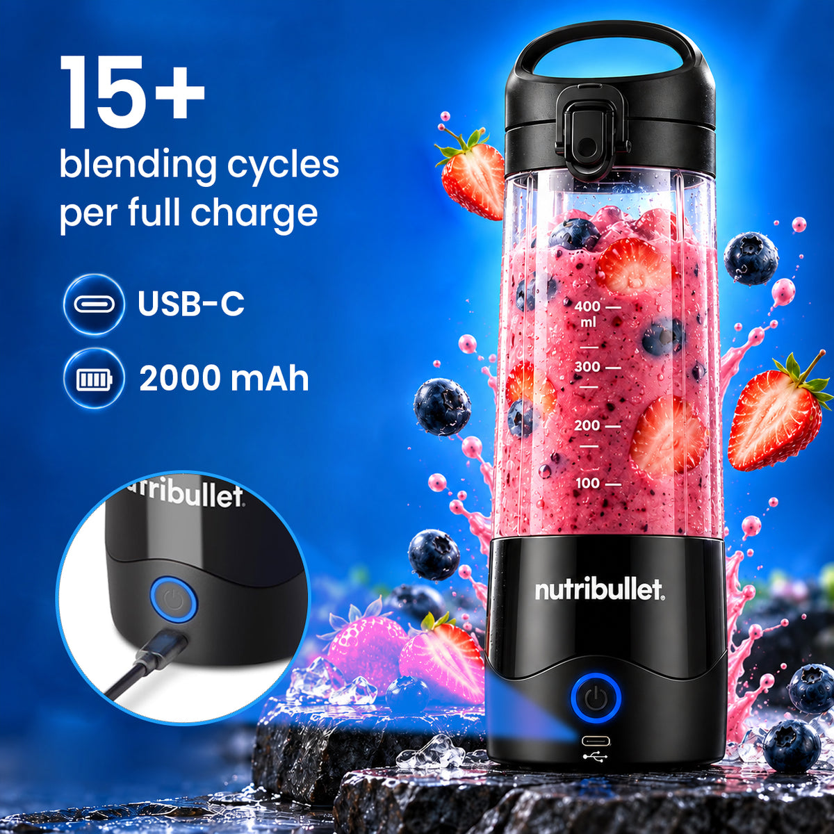 NutriBullet Portable 475ml Cordless Blender