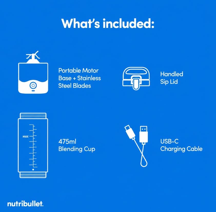 NutriBullet Portable 475ml Cordless Blender