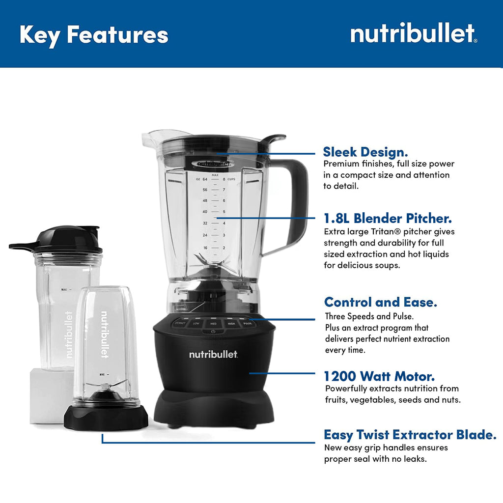 NutriBullet Blender Combo 1200 Blender / Mixer / Smoothie Maker